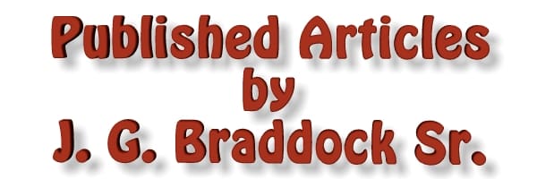 A red banner with the words " washed away by braddock ".
