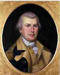 A painting of a man in military attire.