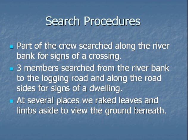 A blue background with the words search procedures written in white.