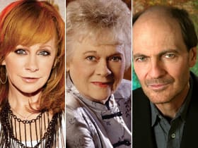 Reba McEntire (left), Jean Shepard and Bobby Braddock