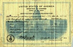 MaryJaneGardnerBirthCertificate